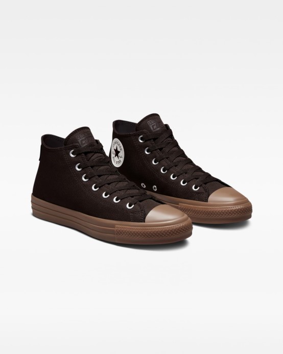 Chuck Taylor All Star Pro Cordura Plátno Mid Converse Zamat Hnedá/egret/tmavá Guma