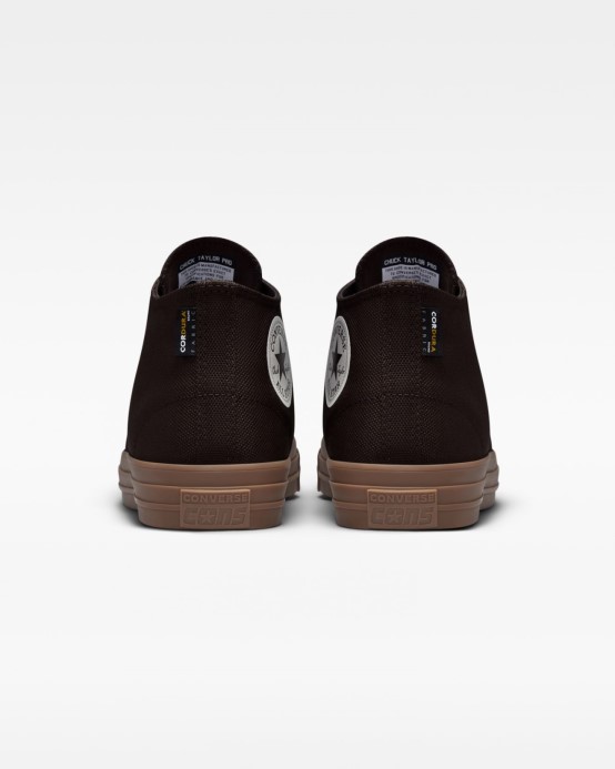 Chuck Taylor All Star Pro Cordura Plátno Mid Converse Zamat Hnedá/egret/tmavá Guma