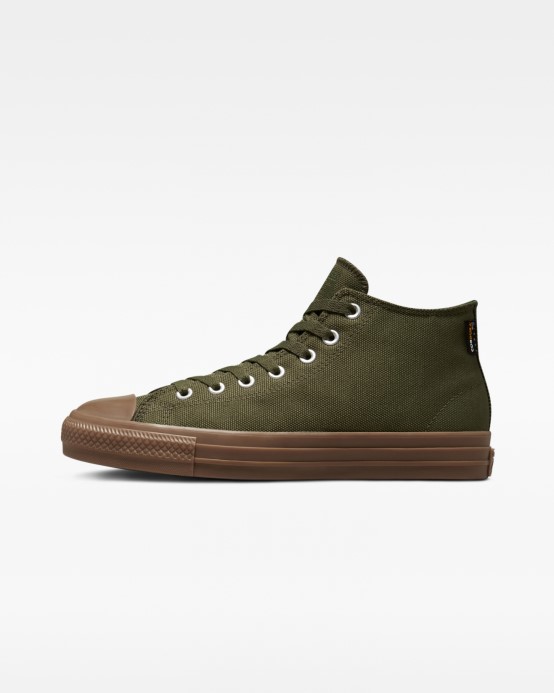 Cargo Khaki/egret/dark Gum Chuck Taylor All Star Pro Cordura Canvas Mid Converse