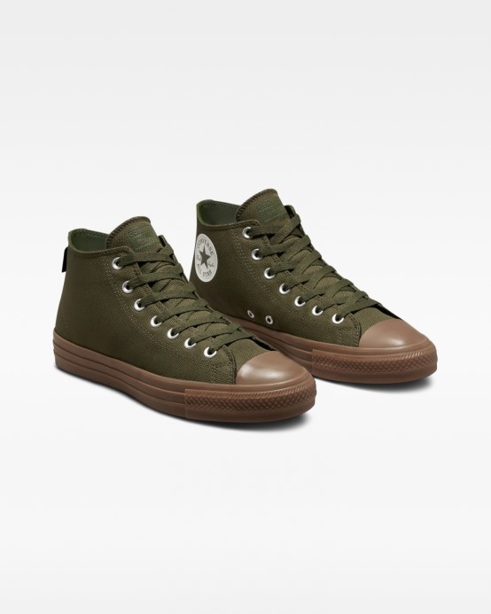 Cargo Khaki/egret/dark Gum Chuck Taylor All Star Pro Cordura Canvas Mid Converse