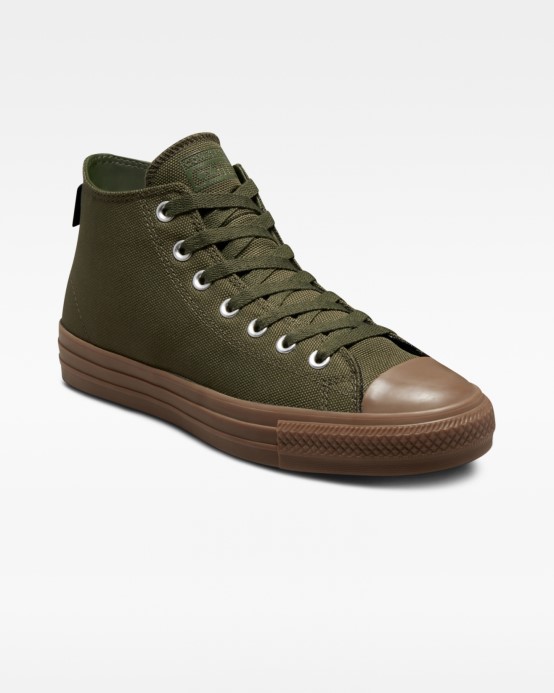Cargo Khaki/egret/dark Gum Chuck Taylor All Star Pro Cordura Canvas Mid Converse
