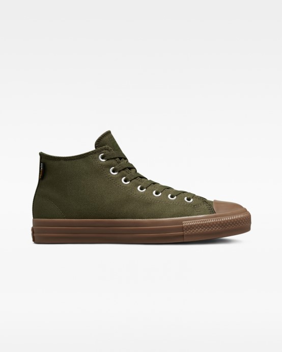 Cargo Khaki/egret/dark Gum Chuck Taylor All Star Pro Cordura Canvas Mid Converse