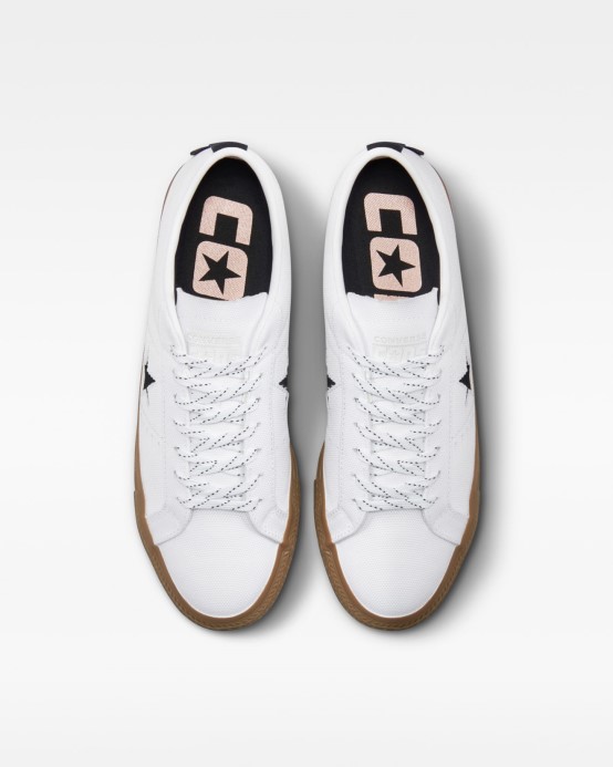 Biela/čierna/tmavá Guma Converse One Star Pro Cordura Canvas Low Top