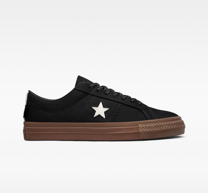 Converse Black/white/dark Gum One Star Pro Cordura Canvas Low Top