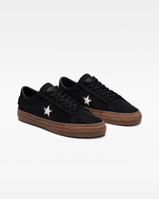 Converse Black/white/dark Gum One Star Pro Cordura Canvas Low Top