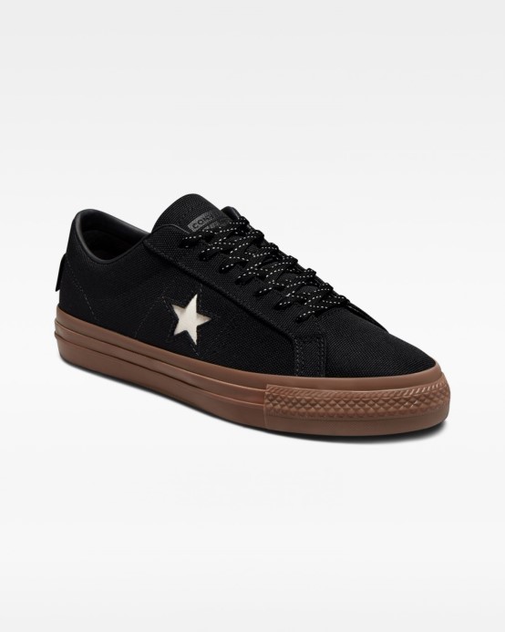 Converse Black/white/dark Gum One Star Pro Cordura Canvas Low Top