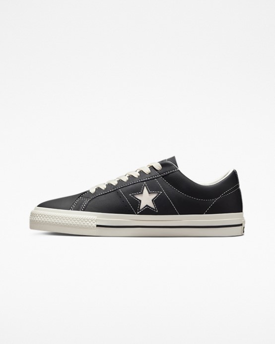 Converse One Star Pro Kožené Nízke Top Black/egret