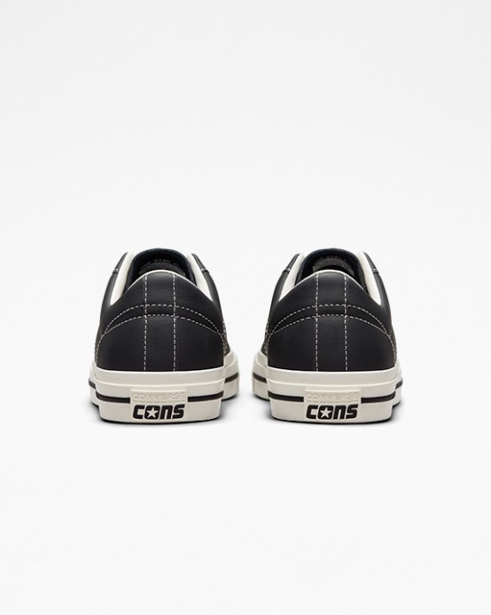 Converse One Star Pro Kožené Nízke Top Black/egret