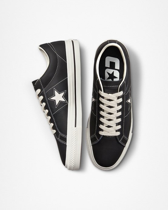 Converse One Star Pro Kožené Nízke Top Black/egret