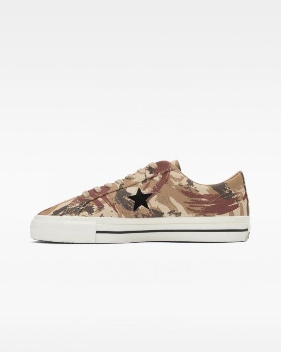 One Star Pro Brushstroke Camo Low Top Converse Vintage Khaki/black/egret