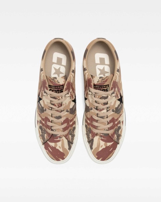 One Star Pro Brushstroke Camo Low Top Converse Vintage Khaki/black/egret