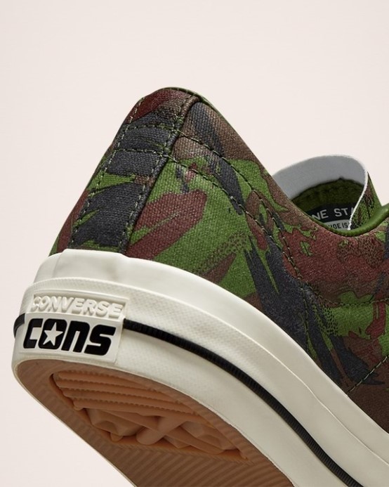 Cyprus Green/black/egret One Star Pro Brushstroke Camo Low Top Converse