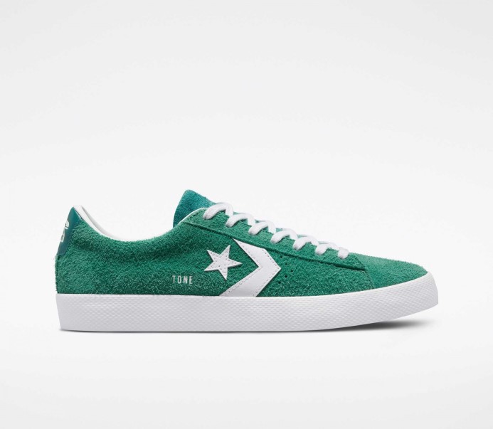 Vintage Jade/cool Jade/storm Pink Converse Cons Pro Koža Vulkanizovaná Pro Semišová Nízka Top