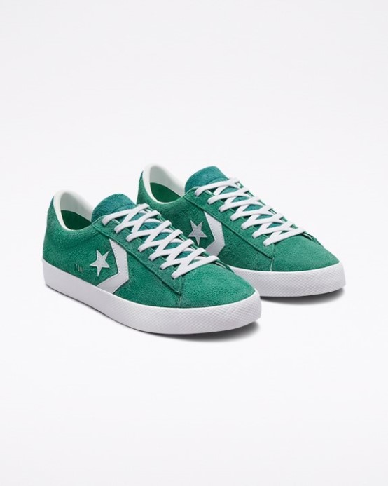 Vintage Jade/cool Jade/storm Pink Converse Cons Pro Koža Vulkanizovaná Pro Semišová Nízka Top