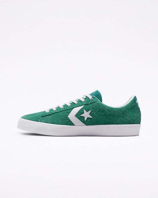 Vintage Jade/cool Jade/storm Pink Converse Cons Pro Koža Vulkanizovaná Pro Semišová Nízka Top