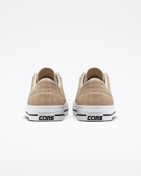 Converse One Star Pro Semišový Nízky Nomád Khaki/čierna/egret