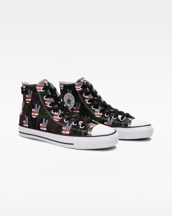 Cons Chuck Taylor All Star Pro Camo Mier Vysoký Top Cyprus Zelená/námornícka Converse