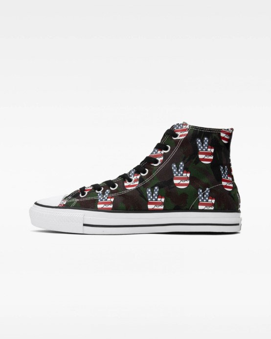 Cons Chuck Taylor All Star Pro Camo Mier Vysoký Top Cyprus Zelená/námornícka Converse