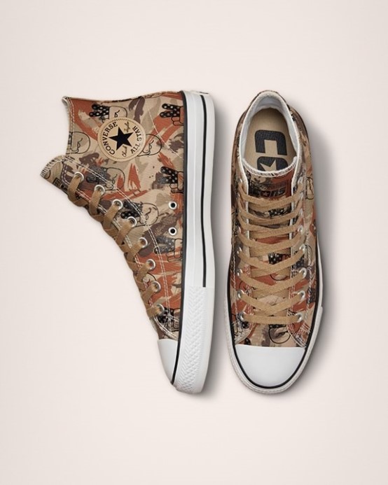 Nevýhody Chuck Taylor All Star Pro Camo Peace Vysoký Top Converse Hamadan/borová šiška Hnedá/čierna