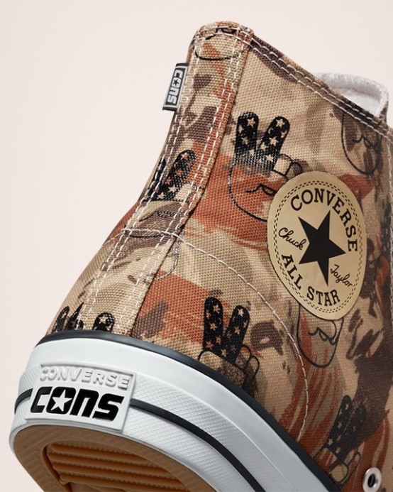 Nevýhody Chuck Taylor All Star Pro Camo Peace Vysoký Top Converse Hamadan/borová šiška Hnedá/čierna
