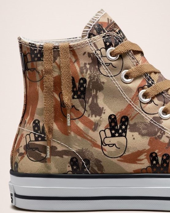 Nevýhody Chuck Taylor All Star Pro Camo Peace Vysoký Top Converse Hamadan/borová šiška Hnedá/čierna