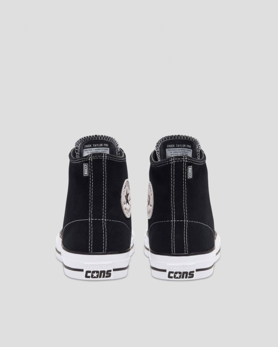 Black Chuck Taylor All Star Pro Semiš Vysoký Top Converse