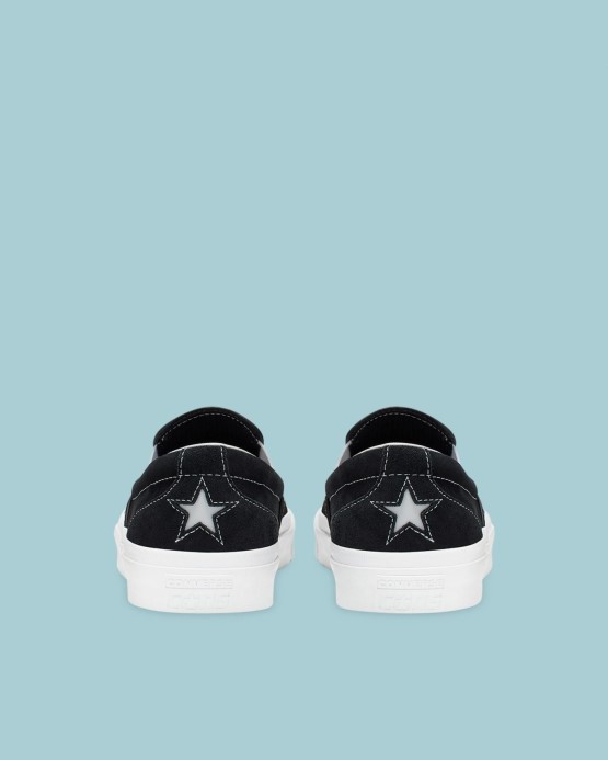 Converse Black/white One Star Cc Slip On