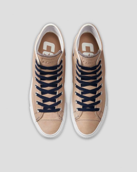 Konopné/čierne/biele Converse Cons Chuck Taylor All Star Pro Semiš Vysoký Top