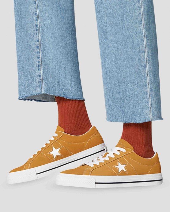 Pšeničná/biela/čierna One Star Pro Semišové Nízke Converse