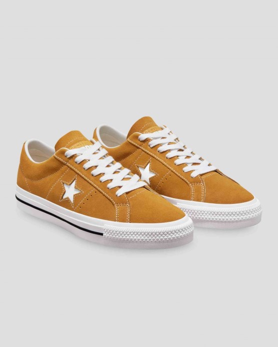 Pšeničná/biela/čierna One Star Pro Semišové Nízke Converse