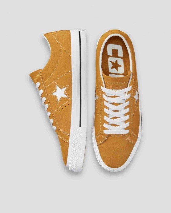 Pšeničná/biela/čierna One Star Pro Semišové Nízke Converse