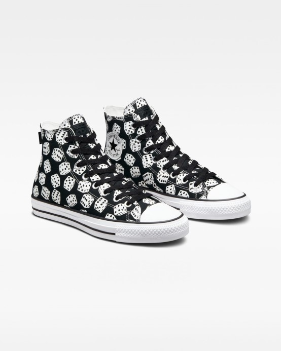 Converse Skľučovadlo Taylor All Star Pro Kocková Potlač Vysoký Vrch čiernobiely