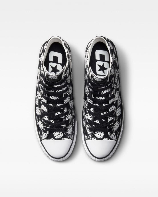 Converse Skľučovadlo Taylor All Star Pro Kocková Potlač Vysoký Vrch čiernobiely