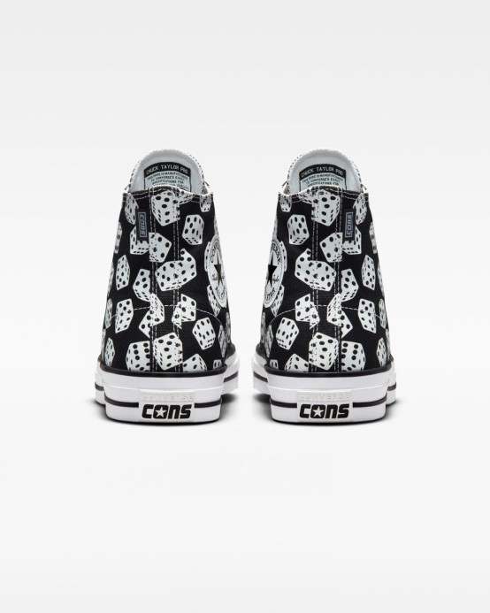 Converse Skľučovadlo Taylor All Star Pro Kocková Potlač Vysoký Vrch čiernobiely