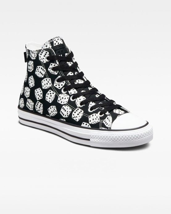 Converse Skľučovadlo Taylor All Star Pro Kocková Potlač Vysoký Vrch čiernobiely