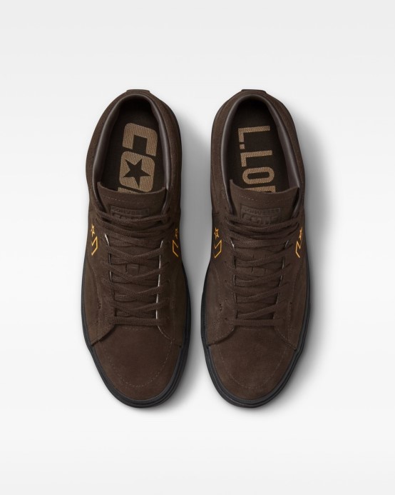 Cons Louie Lopez Pro Suede Mid Velvet Brown/amarillo/black Converse