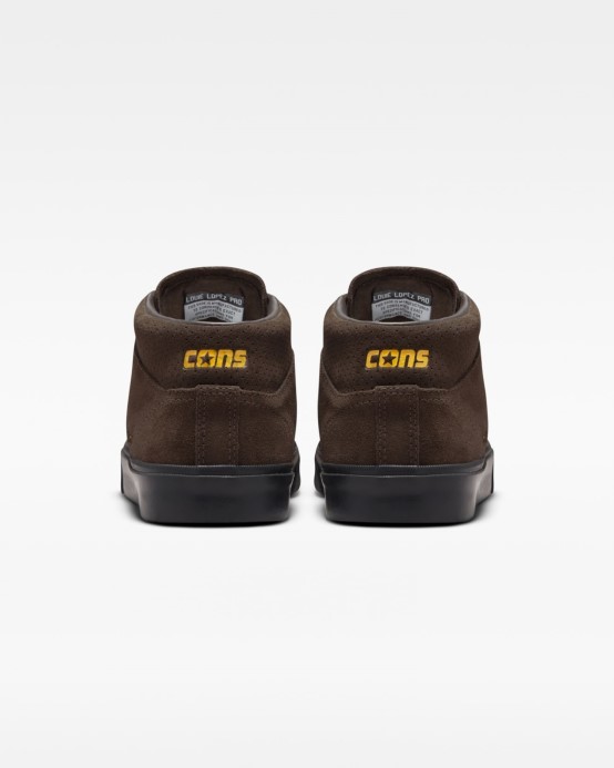 Cons Louie Lopez Pro Suede Mid Velvet Brown/amarillo/black Converse