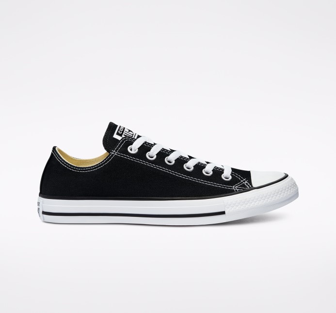 čierny Skľučovadlo Converse Taylor All Star Klasickej Farby Nízky Top (široký Strih)