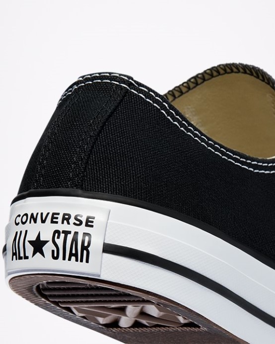 čierny Skľučovadlo Converse Taylor All Star Klasickej Farby Nízky Top (široký Strih)