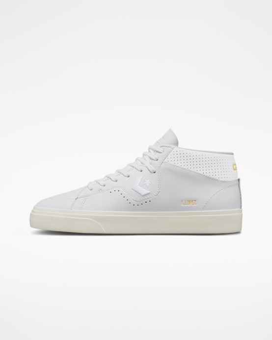 Biela/egret Louie Lopez Pro Skin Mid Converse