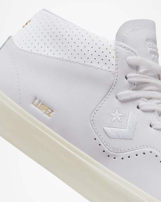 Biela/egret Louie Lopez Pro Skin Mid Converse