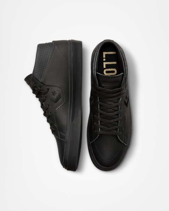 čierne Converse Louie Lopez Pro Kožené Stredné Mono