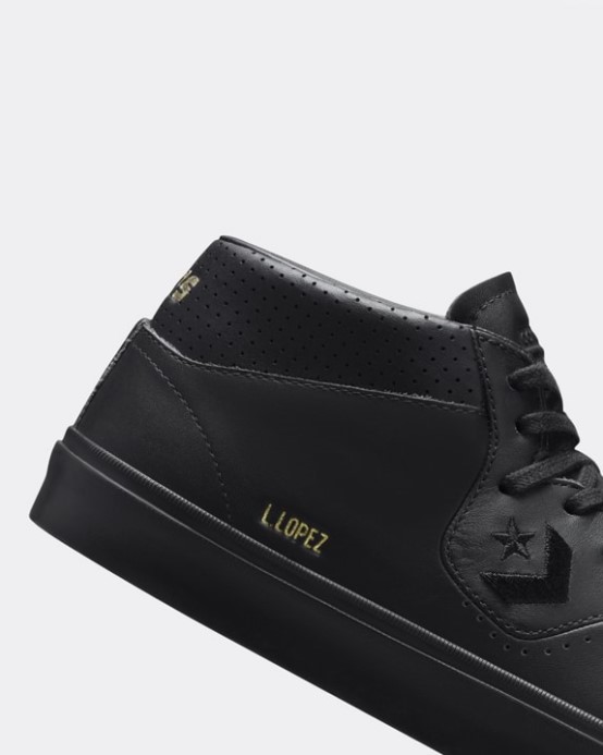 čierne Converse Louie Lopez Pro Kožené Stredné Mono