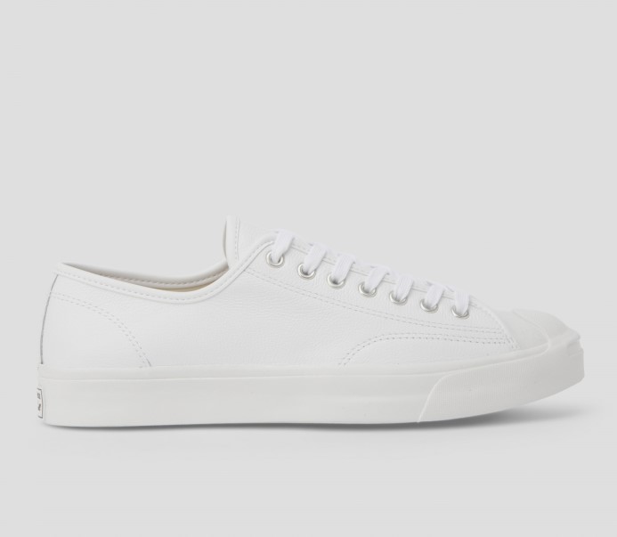 Biely Jack Purcell Foundational Kožené Nízke Converse