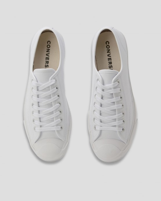 Biely Jack Purcell Foundational Kožené Nízke Converse