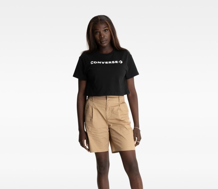 Converse Puff Wordmark Tričko čierne