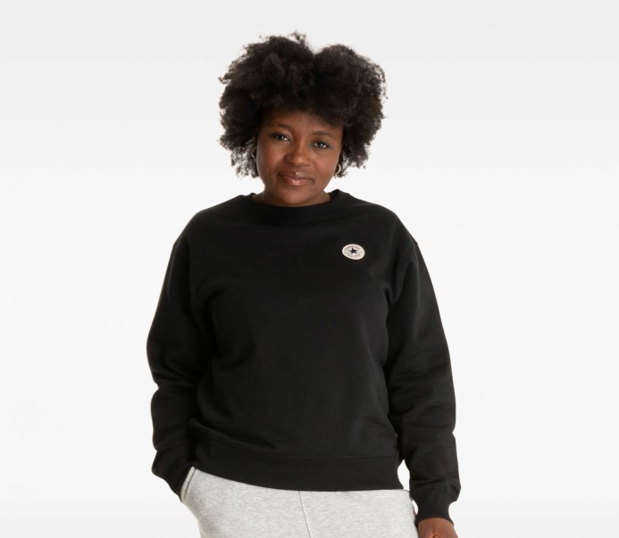 Converse Black Chuck Patch Crew
