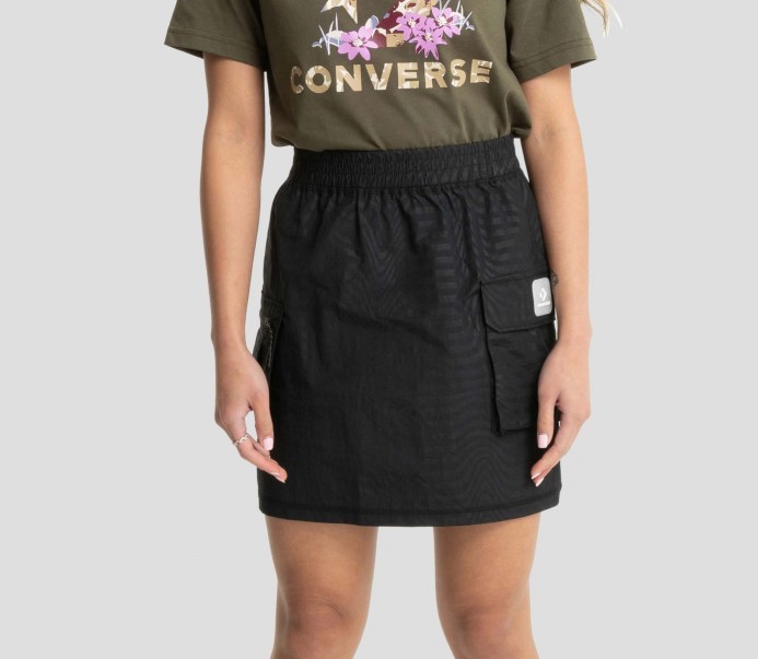čierna úžitková Tkaná Sukňa Converse