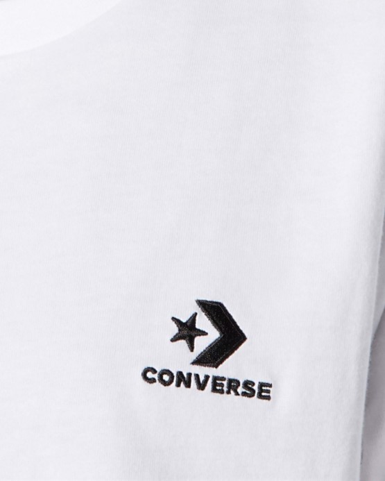 Converse Biele Go-to Vyšívané Hviezdne Chevron Tričko