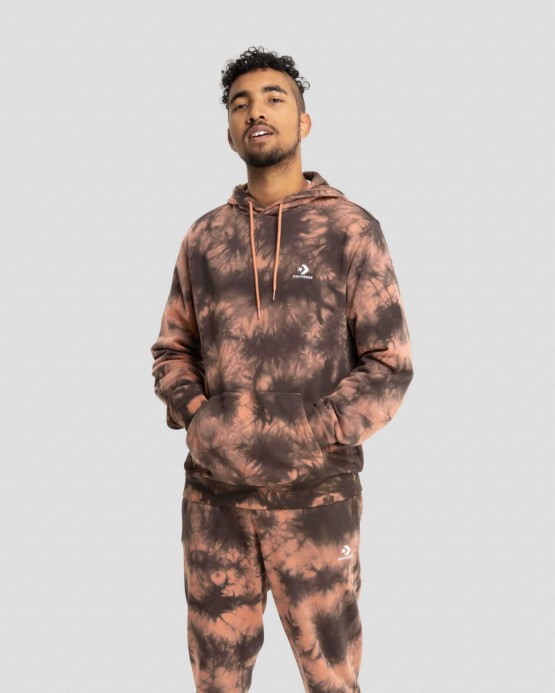 Mikina S Kapucňou Na Líc A Tmavá Repa Converse Star Chevron Vyšívaná Mono Dye